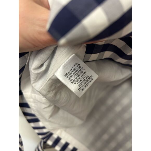 Milly NWD Blue Gingham Asymmetrical Ruffle Cascade Tie Skirt, Sz 6, MP $355 - Picture 6 of 12